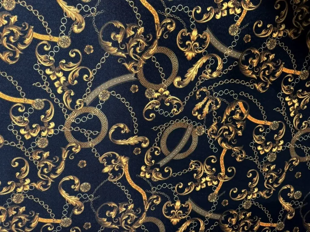 خرید پارچه ریپس پشت ساتن طرح سلطنتی